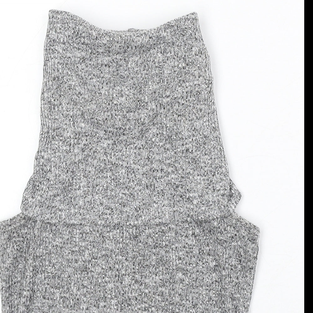 Womens UK Size 10 River Island Green Basic Tank