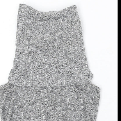 Womens UK Size 10 River Island Green Basic Tank