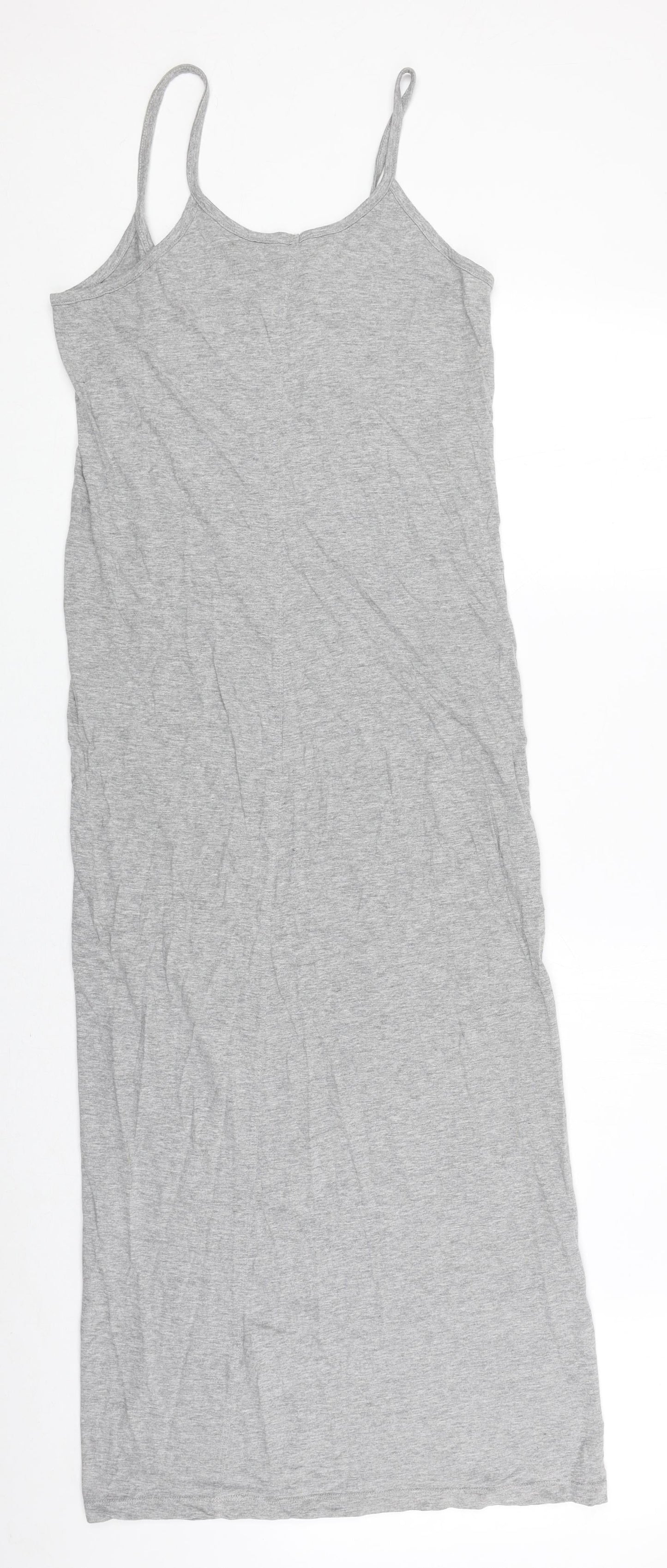 Brave Soul Womens Green Cotton Tank Dress Size M Round Neck Pullover