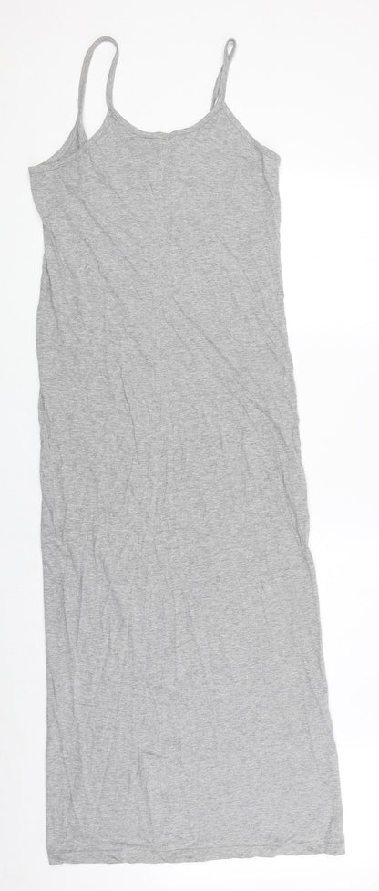 Brave Soul Womens Green Cotton Tank Dress Size M Round Neck Pullover