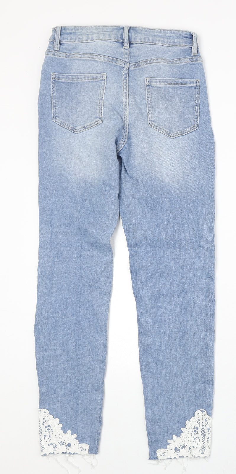 Womens UK Size 27 in FB Sister Regular Fit Straight Blue Jeans