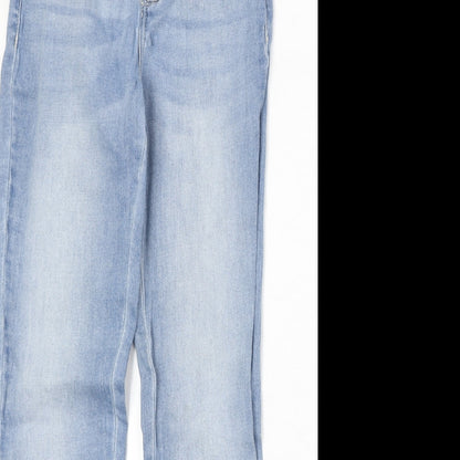 Womens UK Size 27 in FB Sister Regular Fit Straight Blue Jeans
