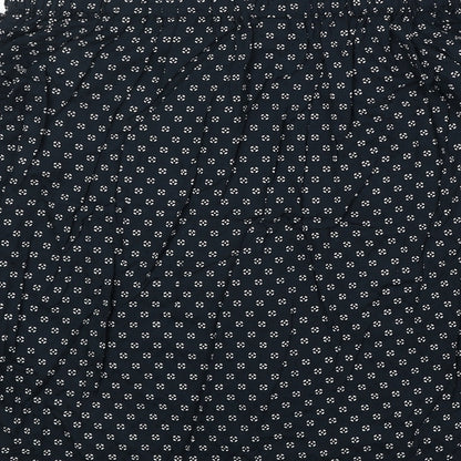 H&M Womens Blue Geometric Viscose Basic Blouse Size 8 Off the Shoulder