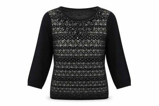 Womens UK Size 12 Monsoon Black Pullover Jumper
