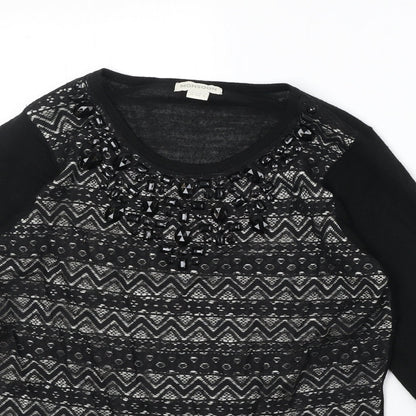 Womens UK Size 12 Monsoon Black Pullover Jumper