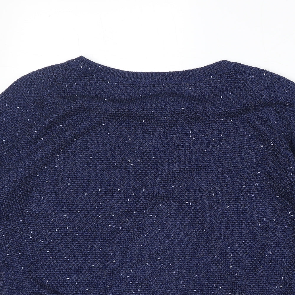 Womens UK Size S Monsoon Blue Pullover Jumper
