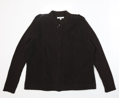 Klass Womens Brown Jacket Size XL Zip