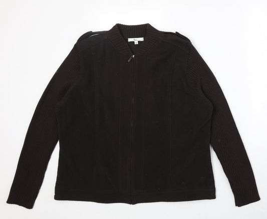 Klass Womens Brown Jacket Size XL Zip