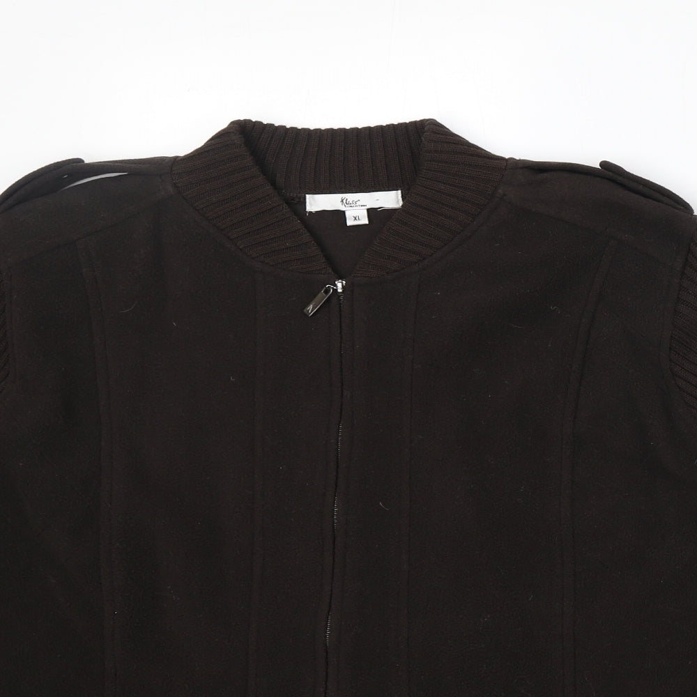 Klass Womens Brown Jacket Size XL Zip