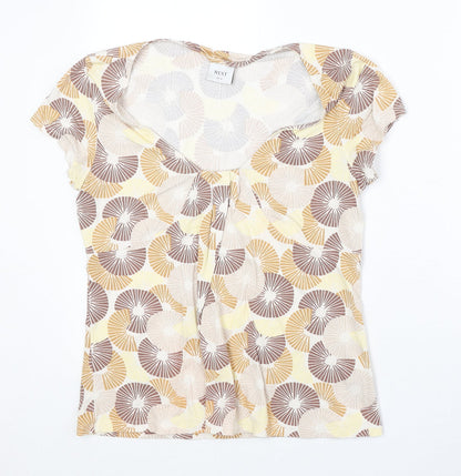 Womens UK Size 12 NEXT Beige Basic Blouse