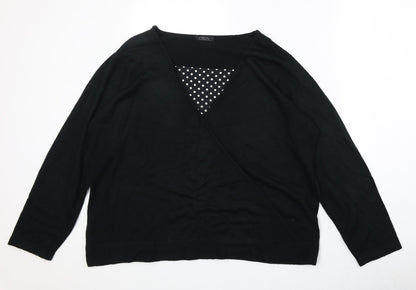 Womens UK Size XL Bonmarché Black Pullover Jumper