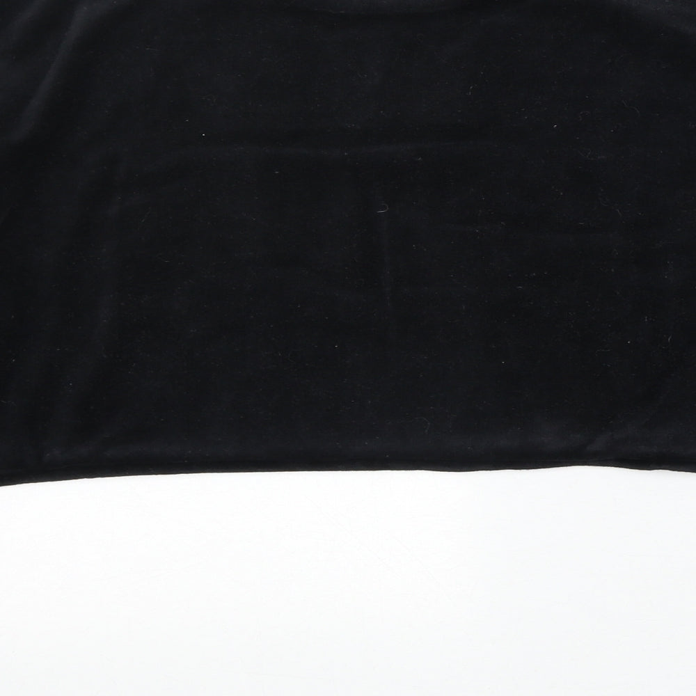 USA Pro Womens Black Cotton Pullover Sweatshirt Size 12 Pullover
