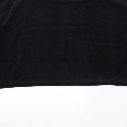 USA Pro Womens Black Cotton Pullover Sweatshirt Size 12 Pullover