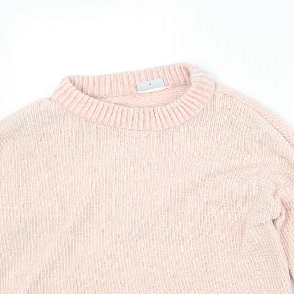 Womens UK Size XS Noisy may Pink Pullover Jumper
