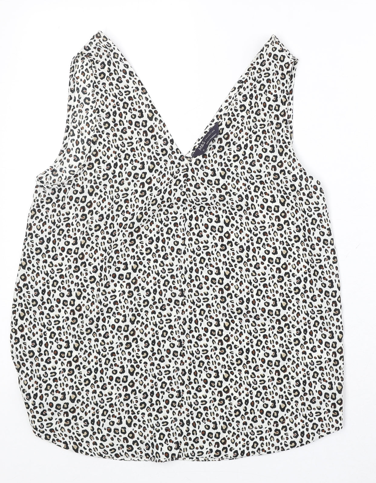 Womens UK Size 10 NEXT White Basic Tank