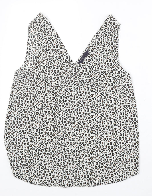 Womens UK Size 10 NEXT White Basic Tank