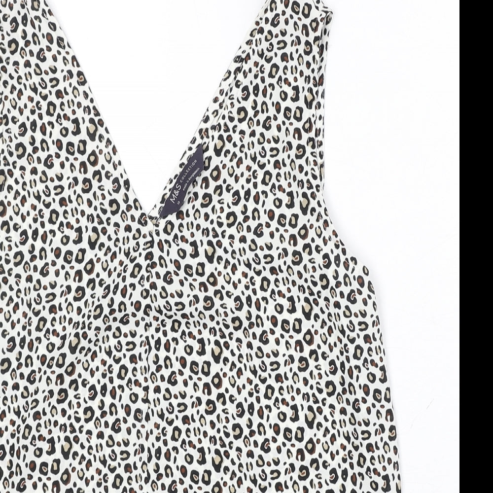Womens UK Size 10 NEXT White Basic Tank