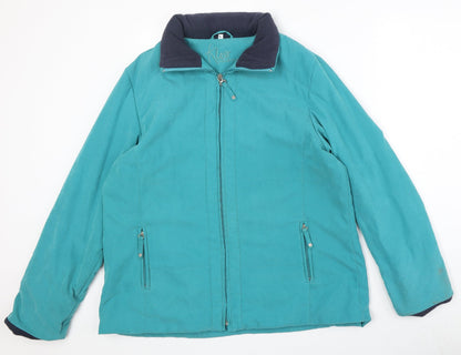 Klass Womens Blue Jacket Size 8 Zip