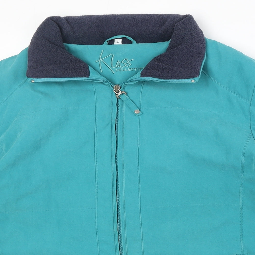Klass Womens Blue Jacket Size 8 Zip