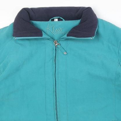 Klass Womens Blue Jacket Size 8 Zip