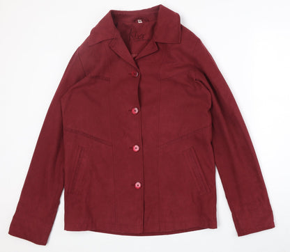 Klass Womens Red Jacket Size 10 Button