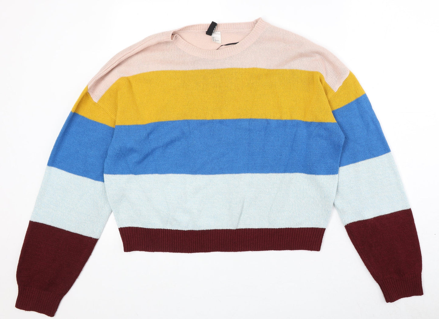 Womens UK Size L Divided by H&M Multicoloured Pullover Jumper