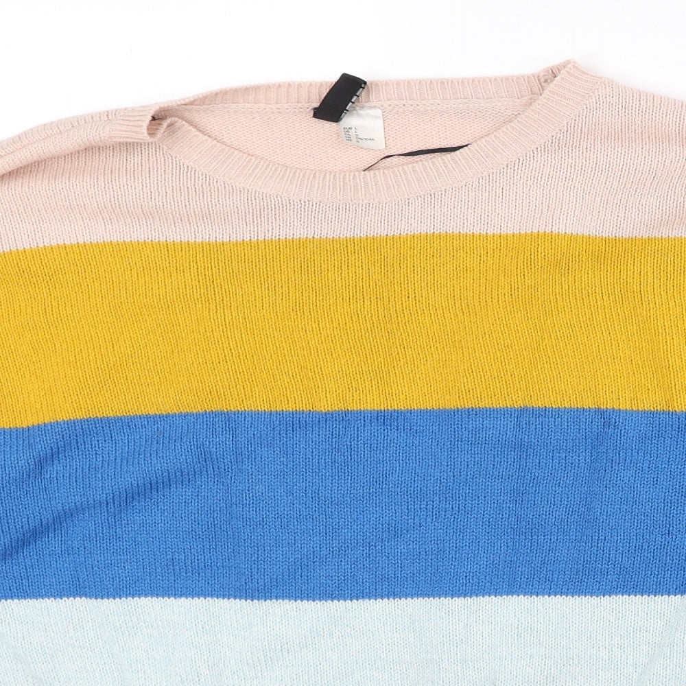 Womens UK Size L Divided by H&M Multicoloured Pullover Jumper