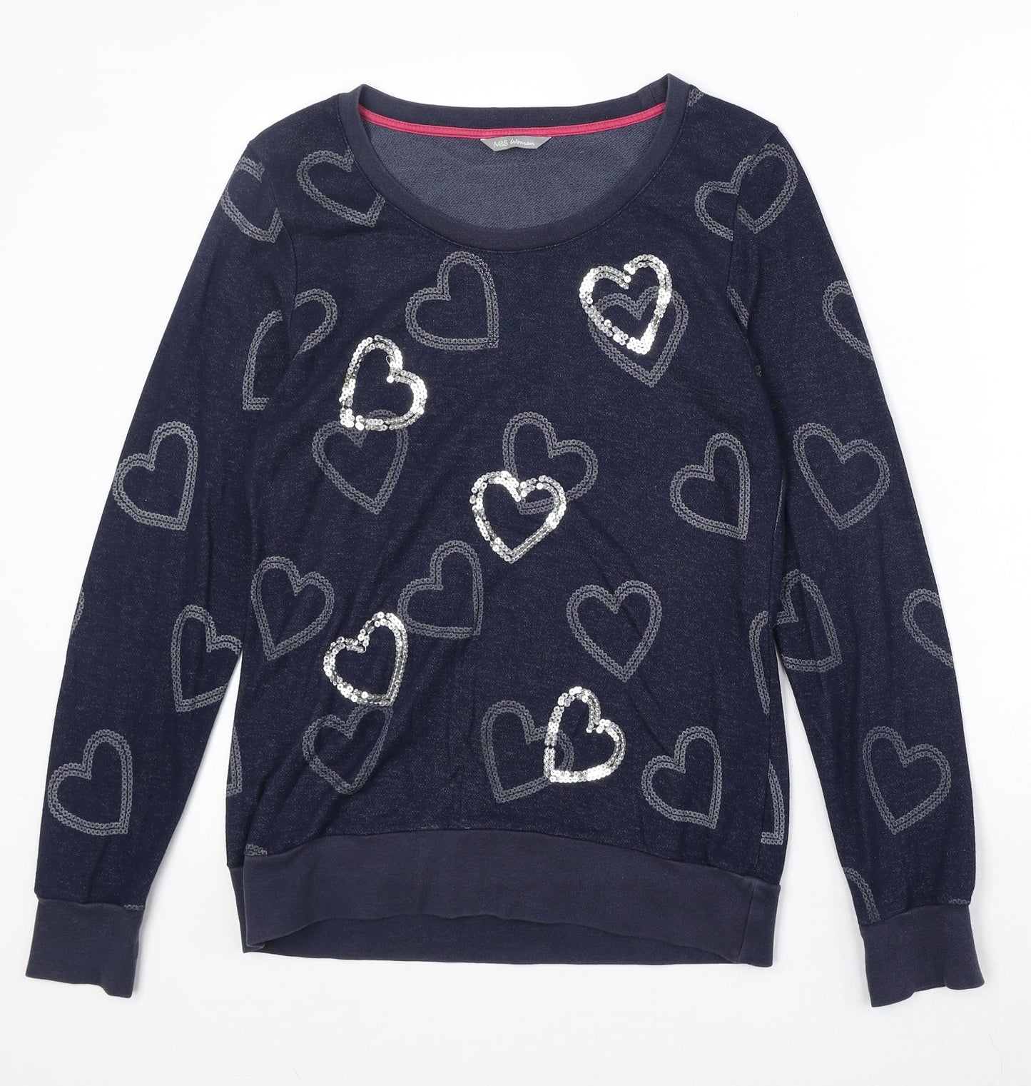 Womens UK Size 10 Marks and Spencer Blue Pullover Sweatshirt