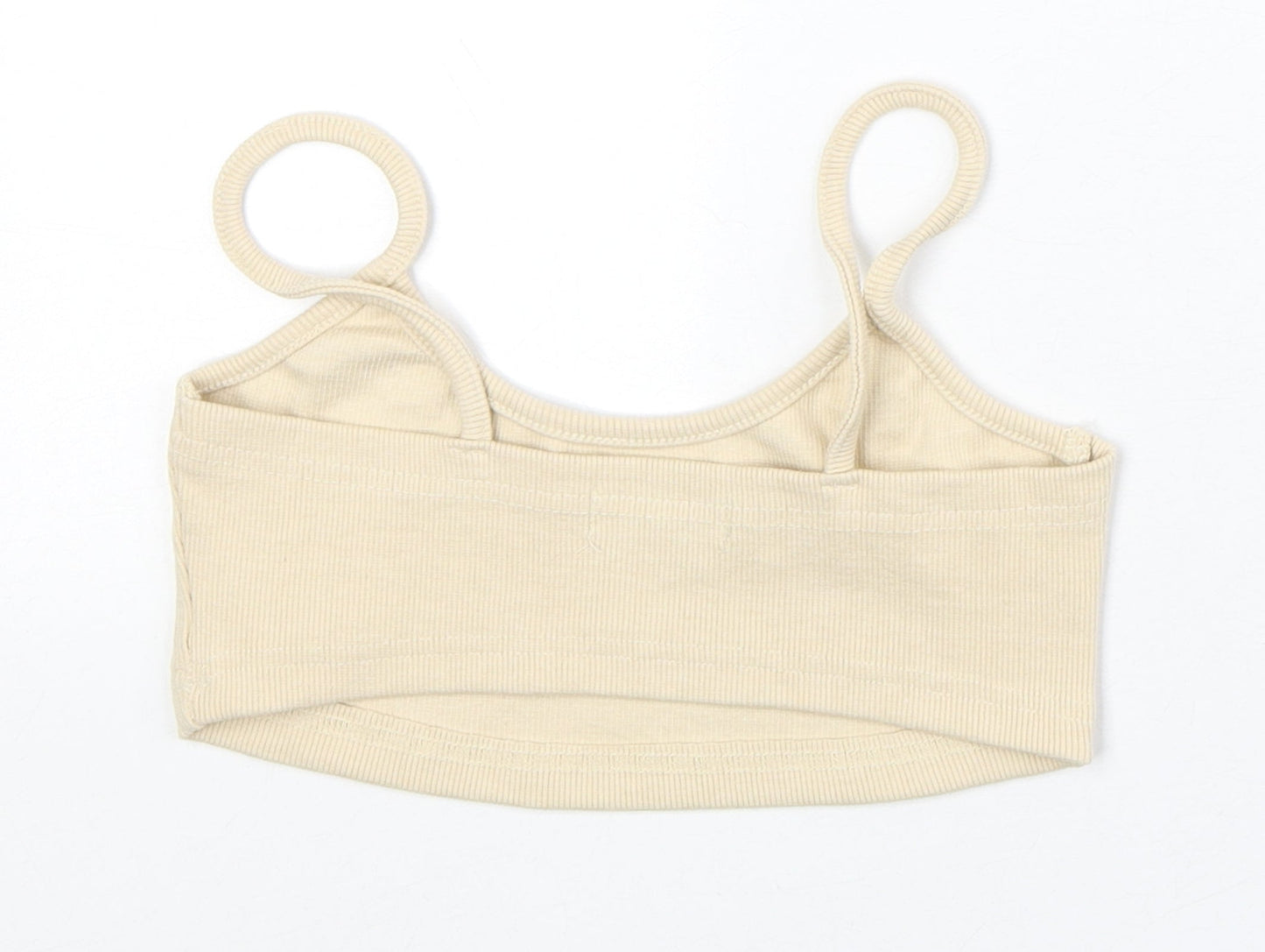 Womens UK Size 8 Missguided Beige Cropped Tank