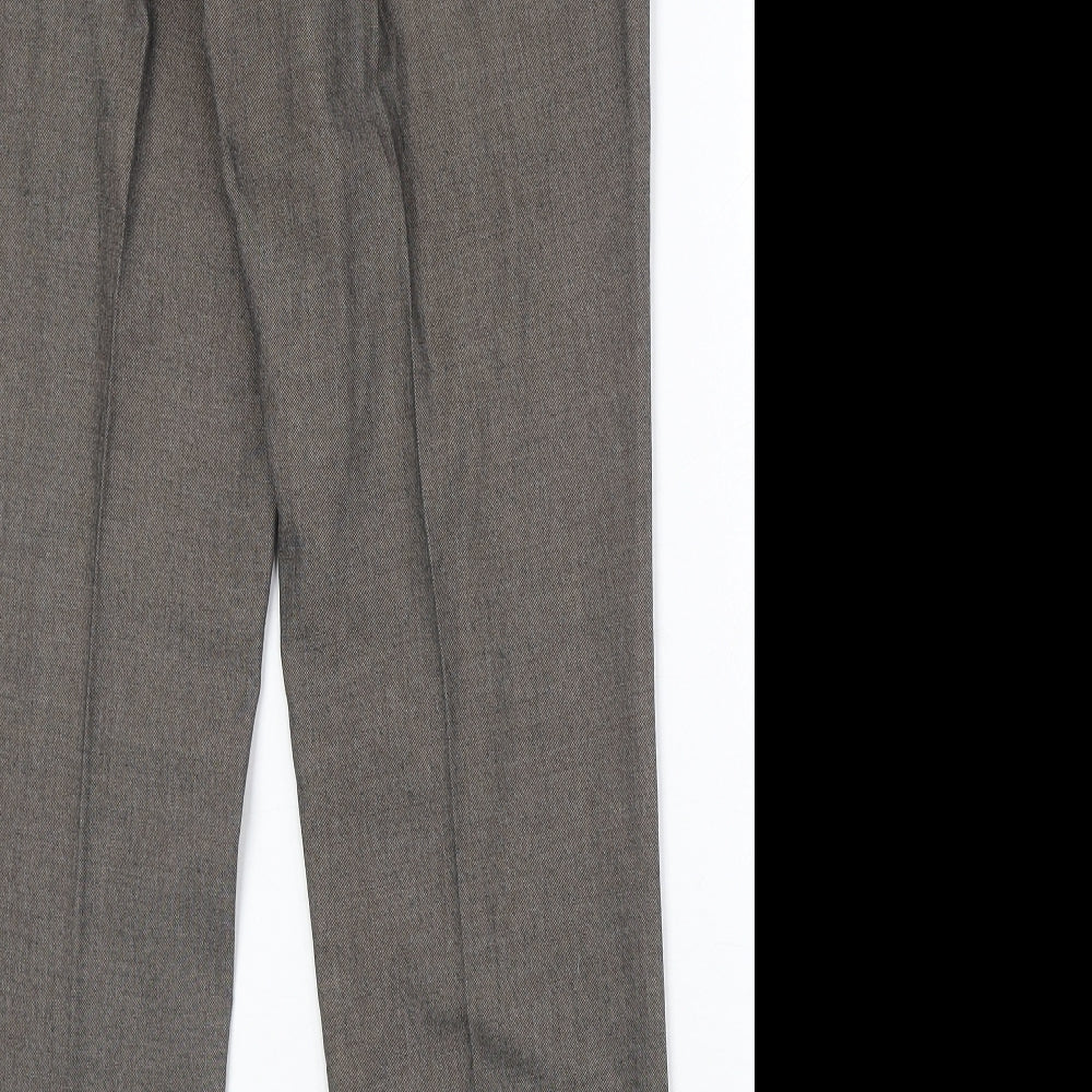 River Island Mens Grey Polyester Chino Trousers Size 34 in Regular Zip
