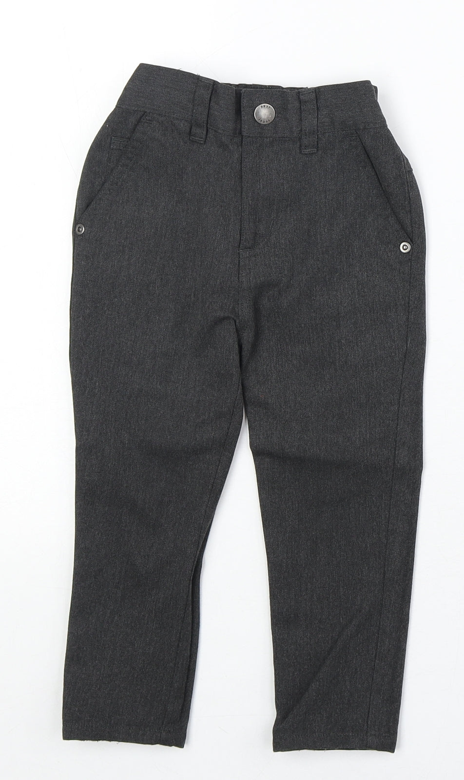 NEXT Boys Grey Polyester Dress Pants Trousers Size 3 Years Regular Zip