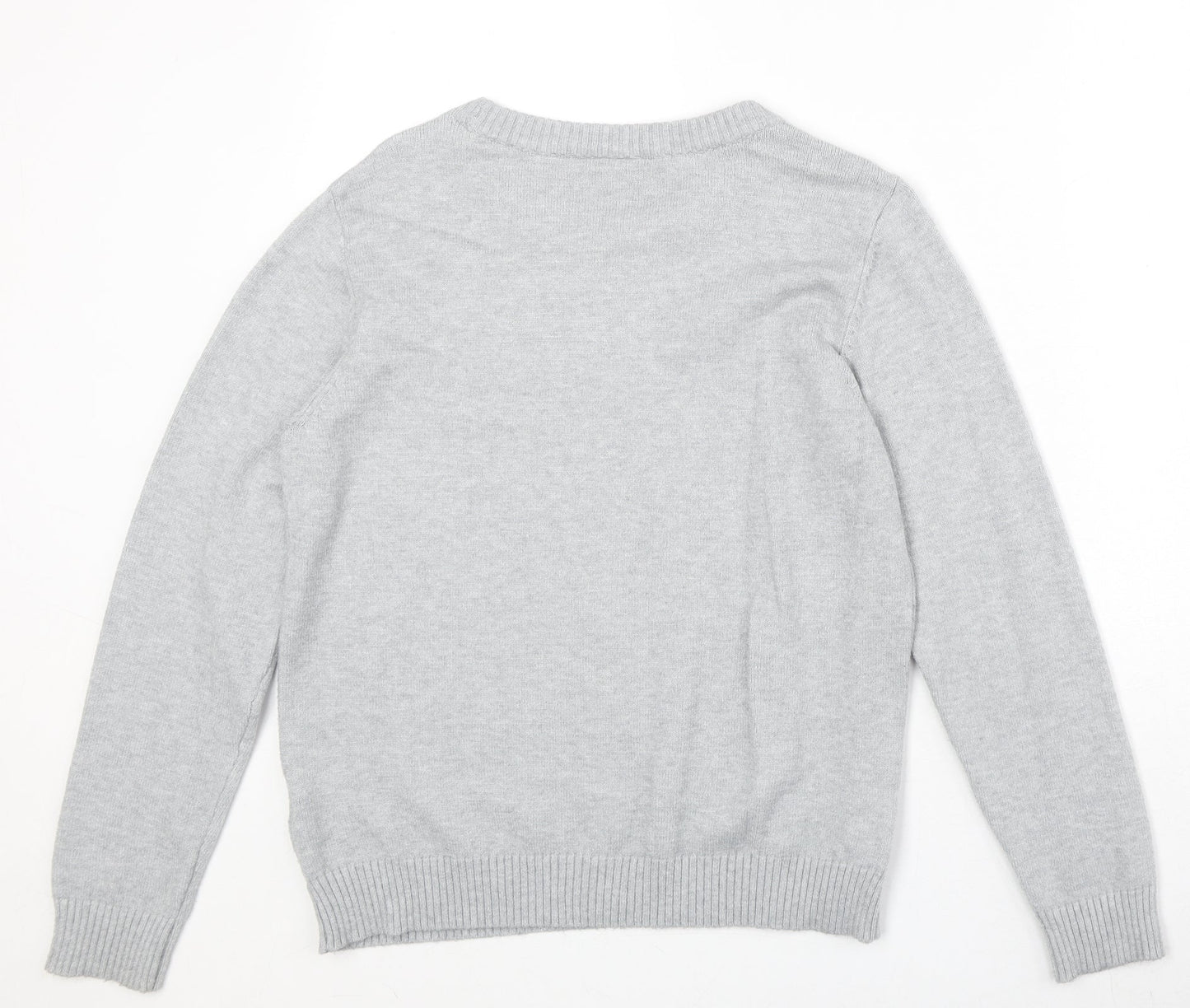 Womens UK Size L Villa Grey Pullover Jumper