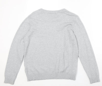 Womens UK Size L Villa Grey Pullover Jumper