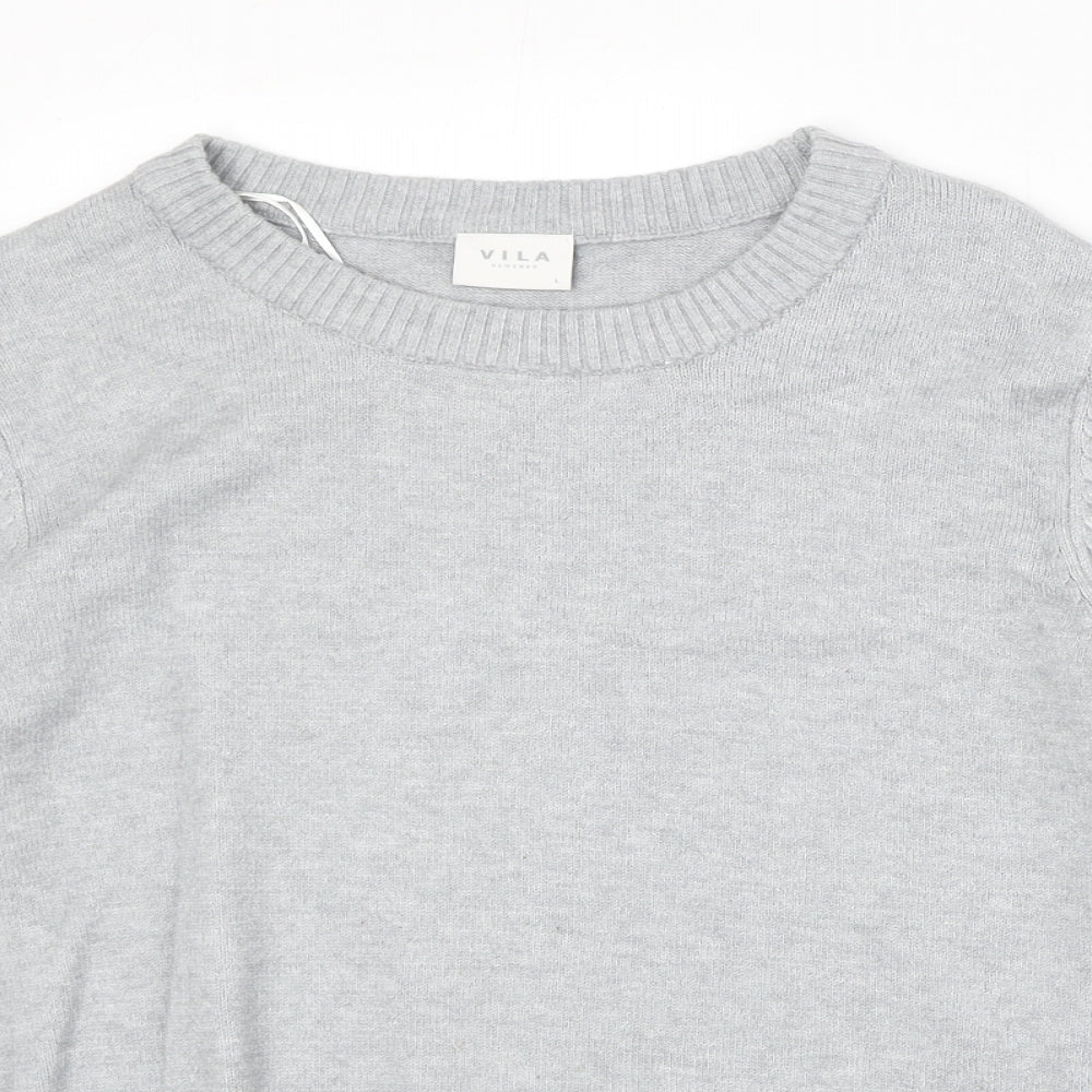 Womens UK Size L Villa Grey Pullover Jumper