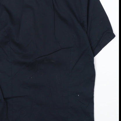 ASOS Mens Blue Cotton Button-Up Size S Collared Button