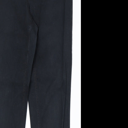 Avenue Womens Black Cotton Skinny Jeans Size M Regular Zip