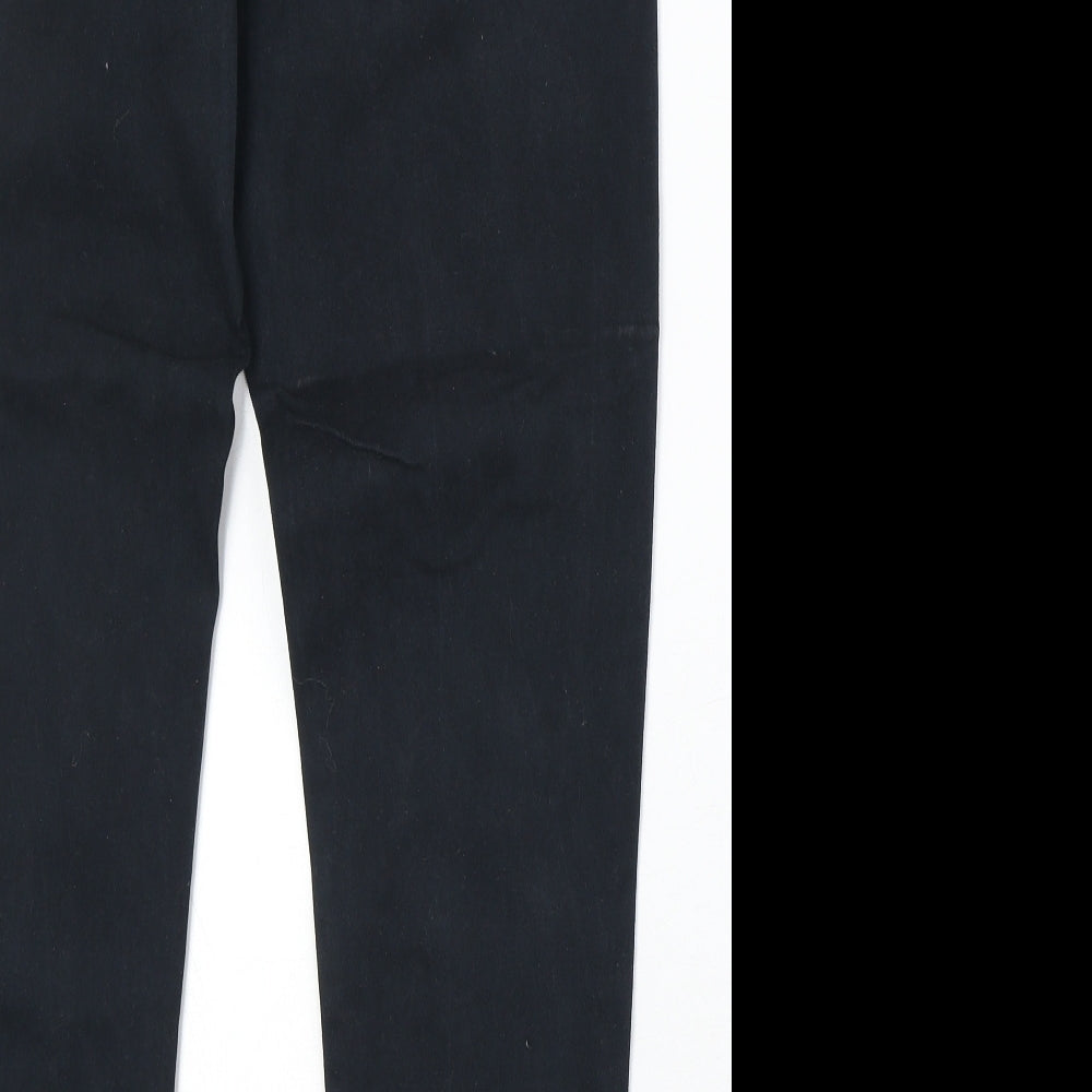 Avenue Womens Black Cotton Skinny Jeans Size M Regular Zip