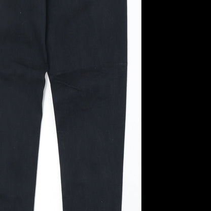 Avenue Womens Black Cotton Skinny Jeans Size M Regular Zip