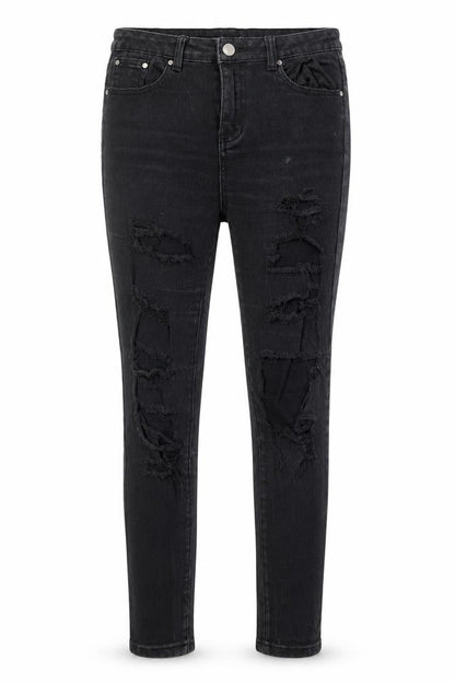 Womens UK Size 10 Boohoo Regular Fit Skinny Black Jeans