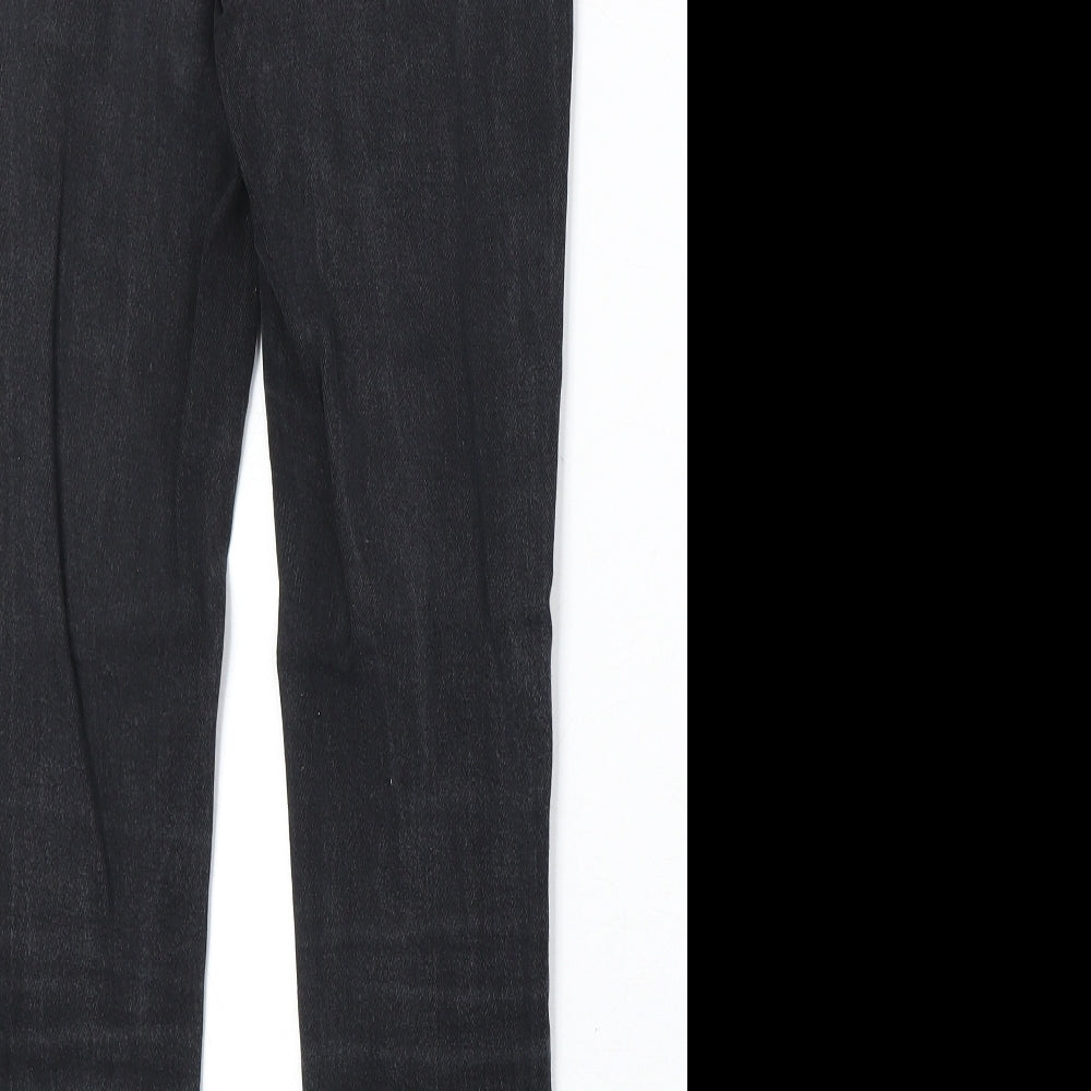 Boohoo Womens Black Cotton Skinny Jeans Size 10 Regular Zip