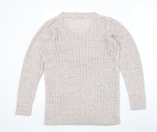 Womens UK Size M EWM Pink Pullover Jumper