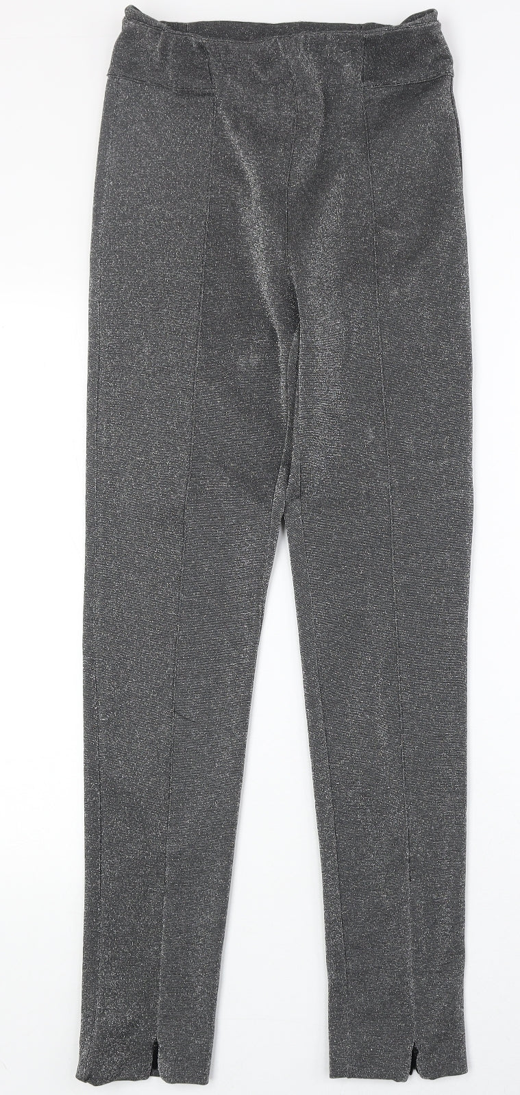 Womens UK Size 10 H&M Regular Fit  Silver Trousers