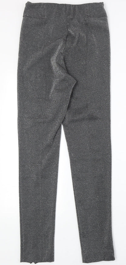 Womens UK Size 10 H&M Regular Fit  Silver Trousers