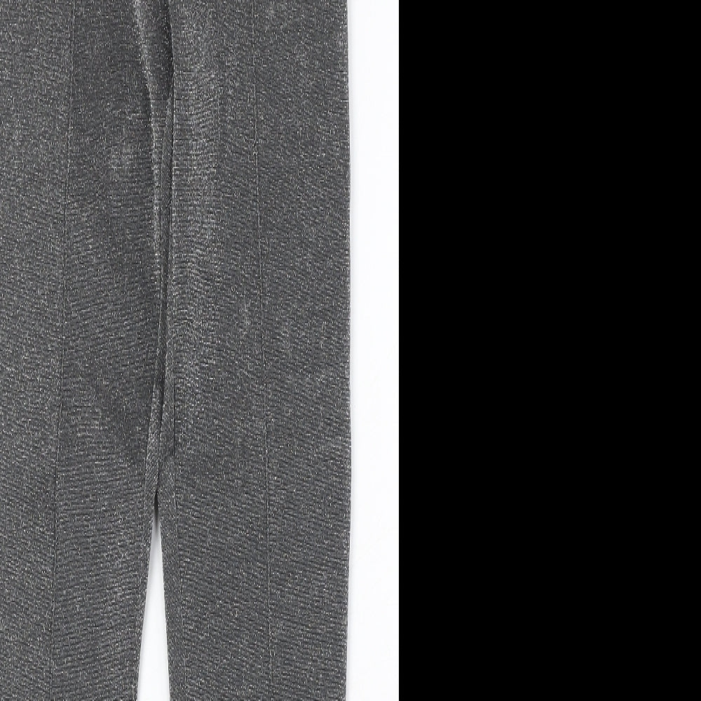 Womens UK Size 10 H&M Regular Fit  Silver Trousers