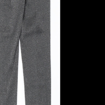 Womens UK Size 10 H&M Regular Fit  Silver Trousers