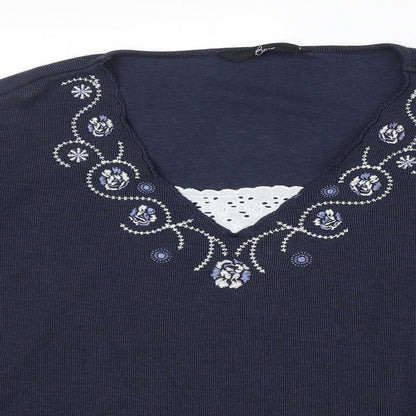 Womens UK Size L Bonmarché Blue Pullover Jumper