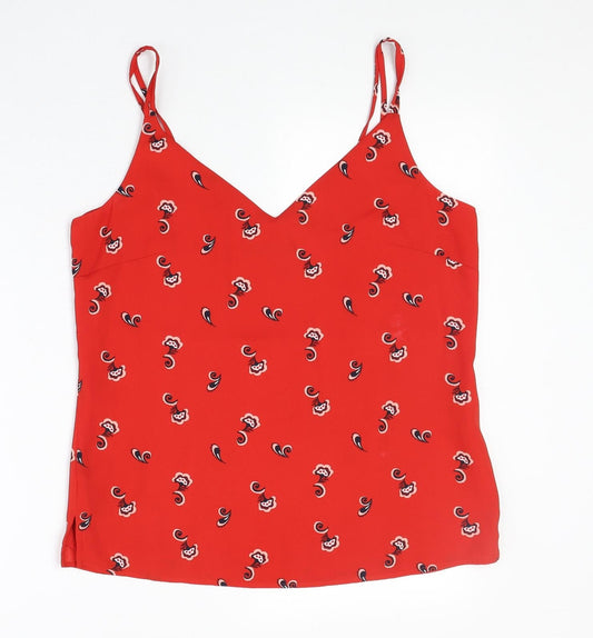 Womens UK Size 10 Marks and Spencer Red Basic Tank
