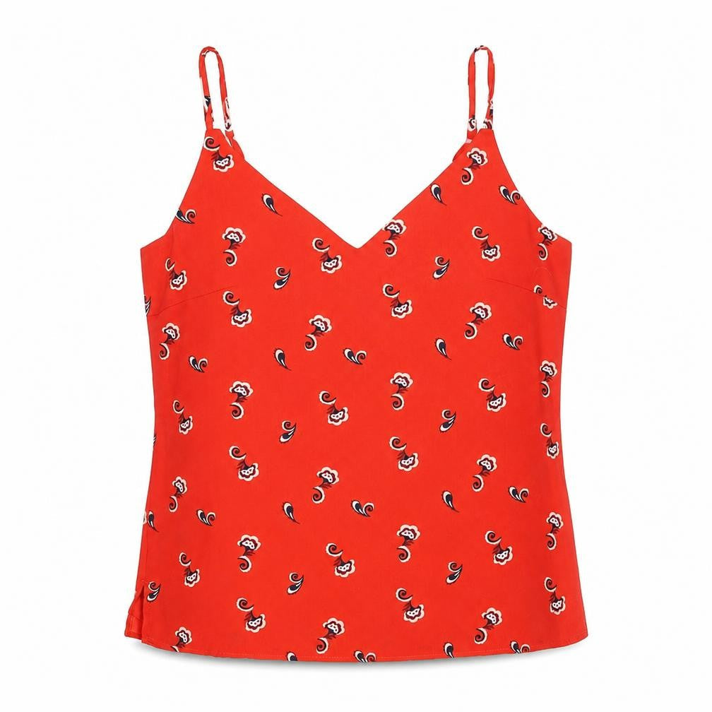 Womens UK Size 10 Marks and Spencer Red Basic Tank