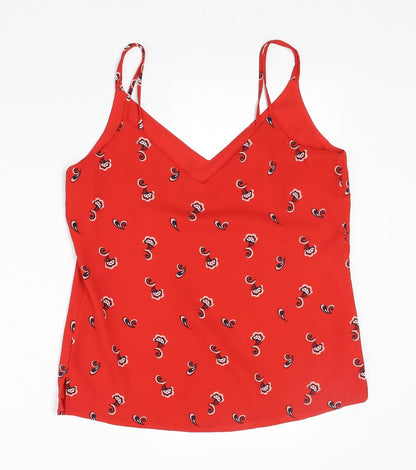 Womens UK Size 10 Marks and Spencer Red Basic Tank