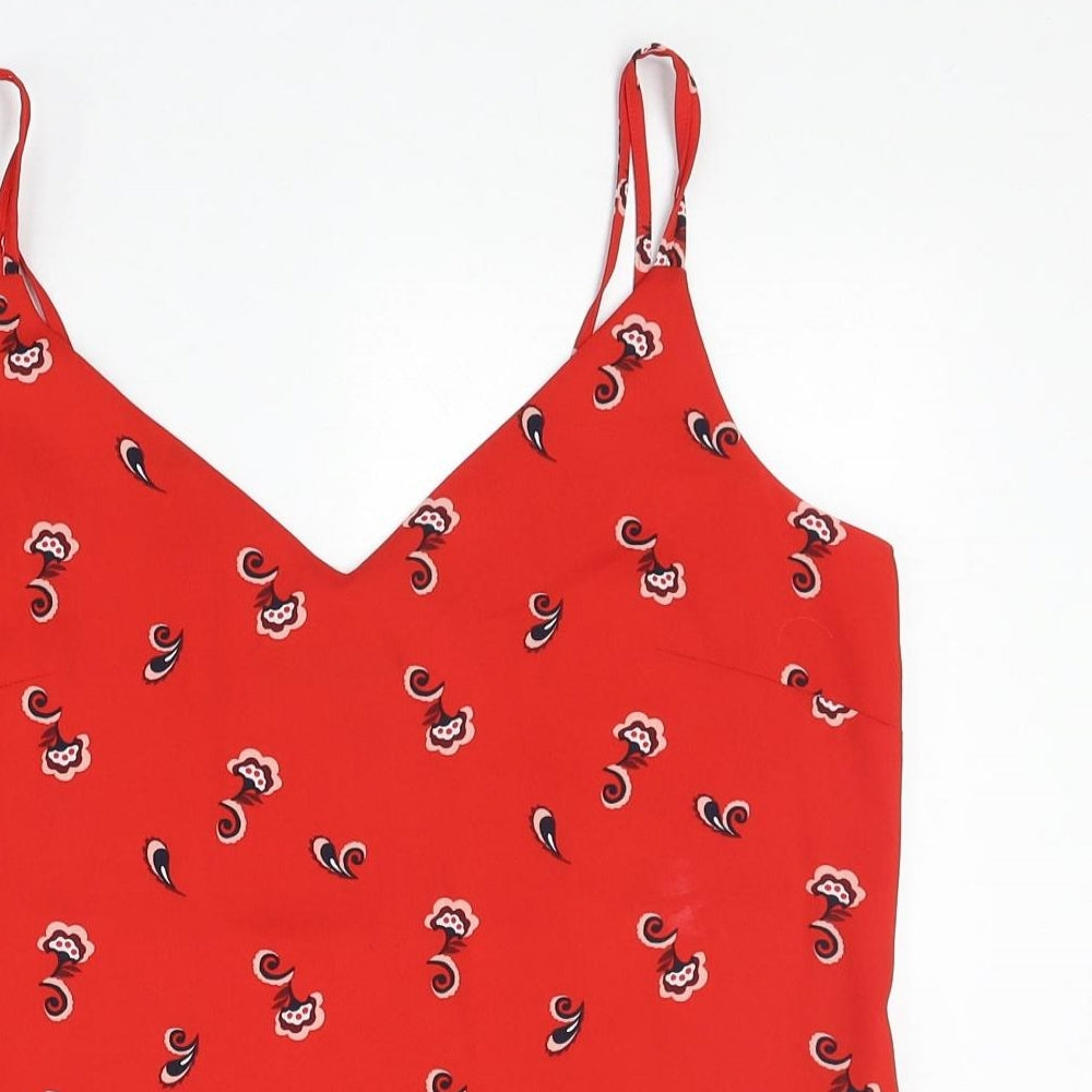 Womens UK Size 10 Marks and Spencer Red Basic Tank